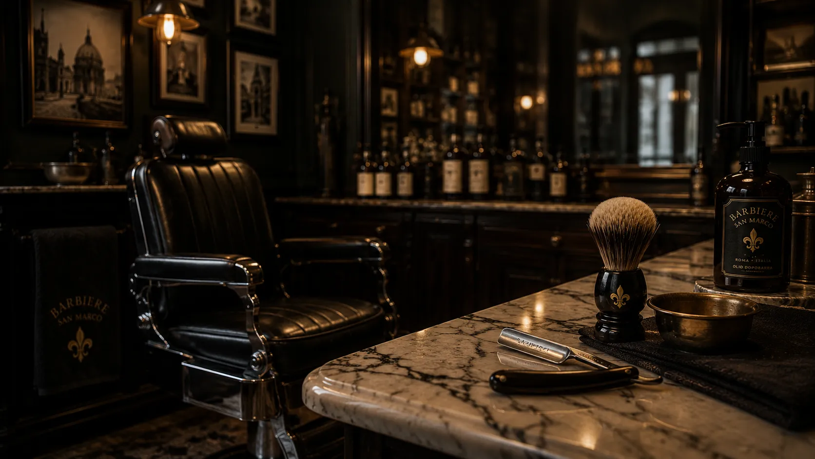 Barbearia San Marco — imagem de atmosfera para desafio e intenção