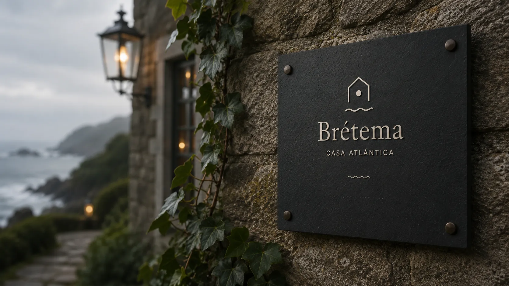 Brétema Casa Atlántica — detalhe de aplicação visual