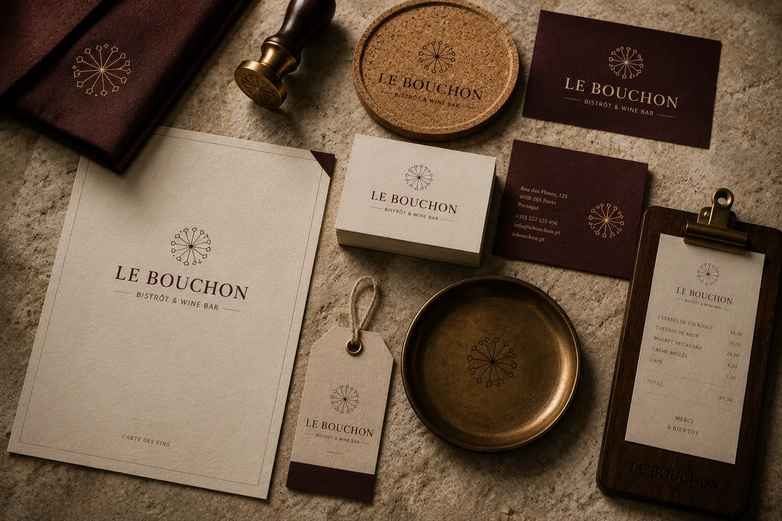 Le Bouchon — brand material in context