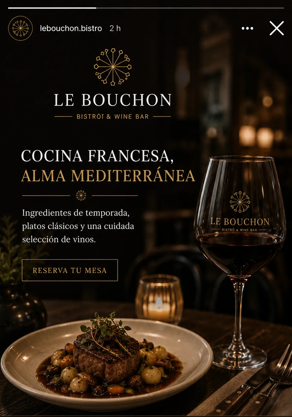 Le Bouchon — mobile digital mockup