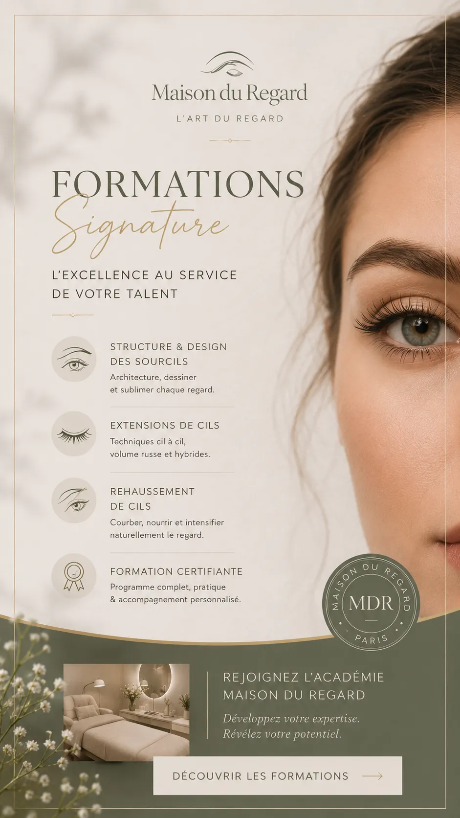 Maison du Regard — mobile digital mockup