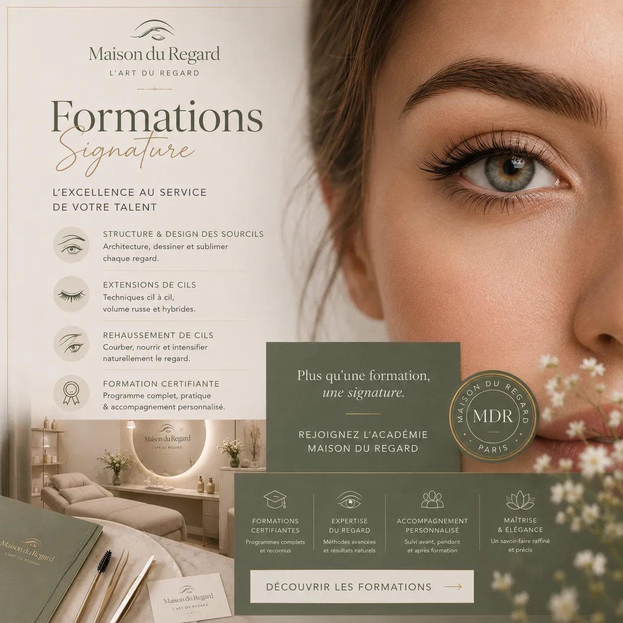 Maison du Regard — social media mockup