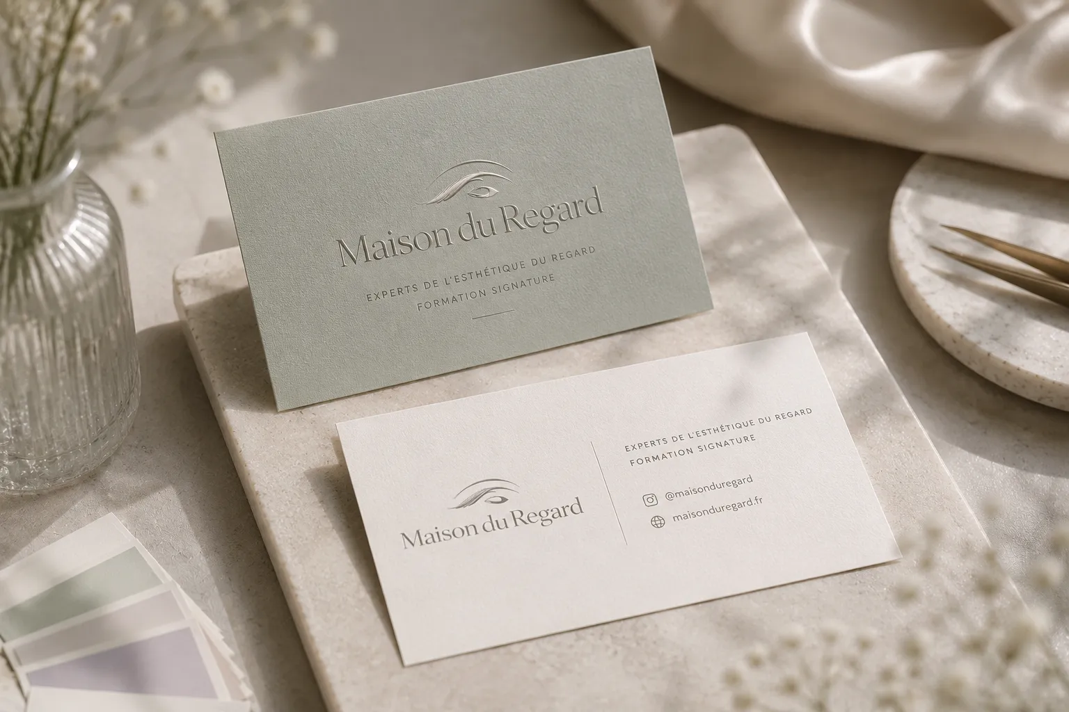 Maison du Regard — main visual identity mockup