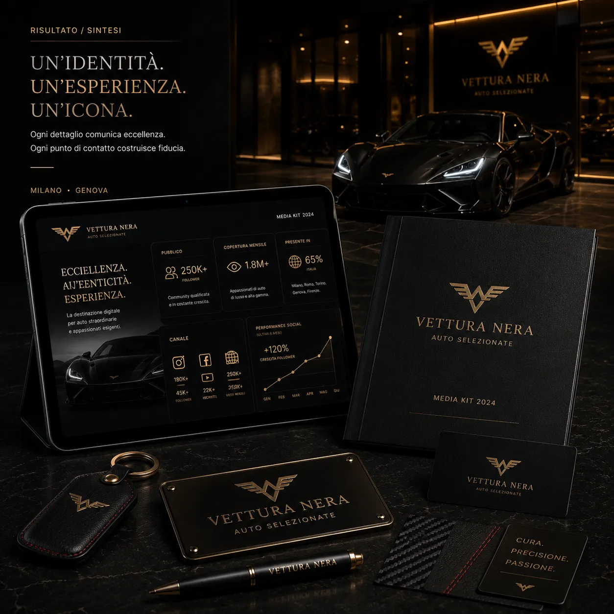 Vettura Nera — final project synthesis image