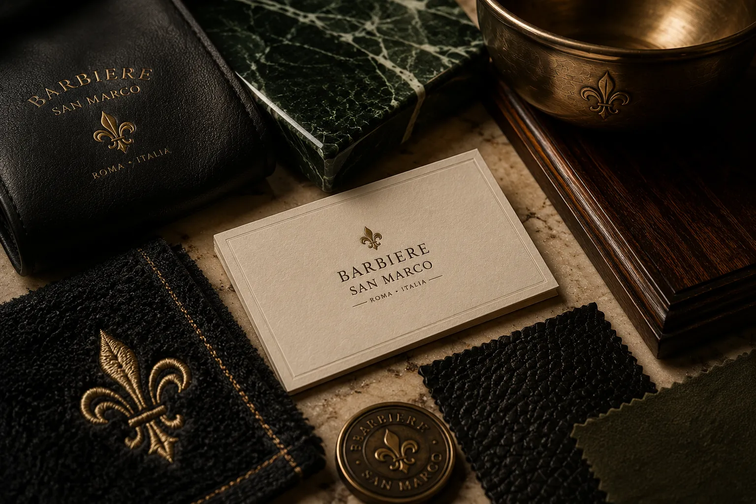 Barbiere San Marco — brand material in context