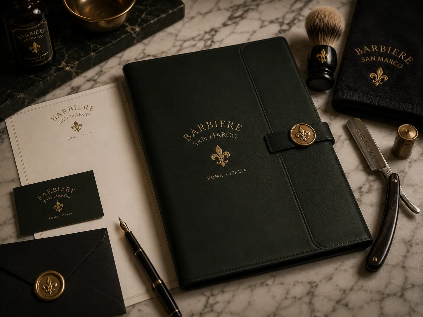 Barbiere San Marco — secondary graphic application mockup 2