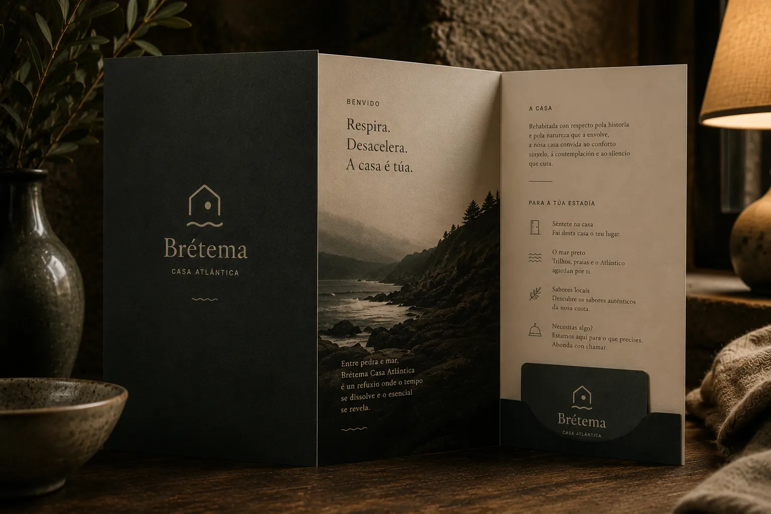 Brétema Casa Atlántica — brand material in context