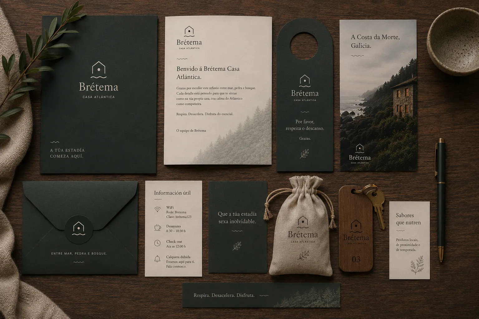Brétema Casa Atlántica — secondary graphic application mockup 2