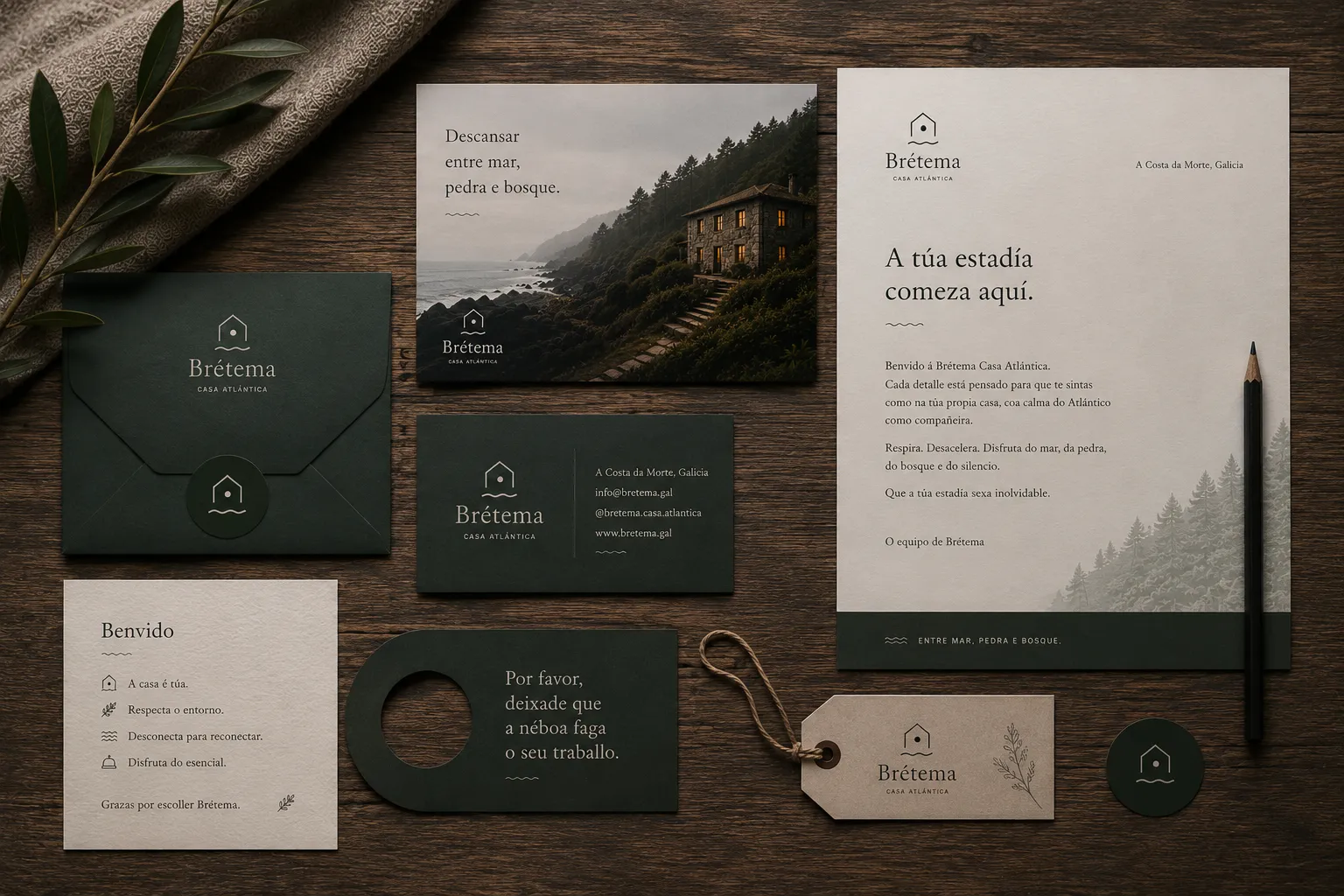 Brétema Casa Atlántica — secondary graphic application mockup 1